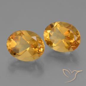 4.94 ct natürliche Dunkelorange-Gold Citrin-Edelsteine, Oval, VS