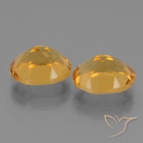 4.94 ct natürliche Dunkelorange-Gold Citrin-Edelsteine, Oval, VS