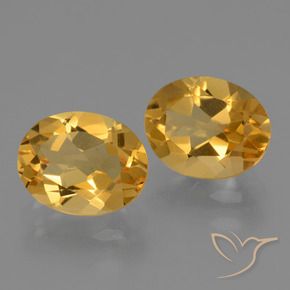 4.92 ct natürliche Tiefes Goldorange Citrin-Edelsteine, Oval, VVS