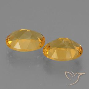 4.92 ct natürliche Tiefes Goldorange Citrin-Edelsteine, Oval, VVS