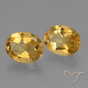 4.29 ct natürliche Tiefes Goldorange Citrin-Edelsteine, Oval, VVS-VS
