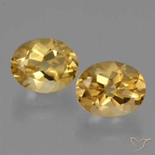 5.40ctw Natürlicher Mittelgold Citrin, Oval, VVS