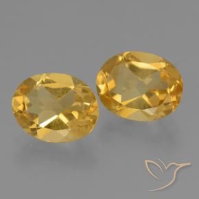 4.29 ct natürliche Tiefes Gold Citrin-Edelsteine, Oval, VS