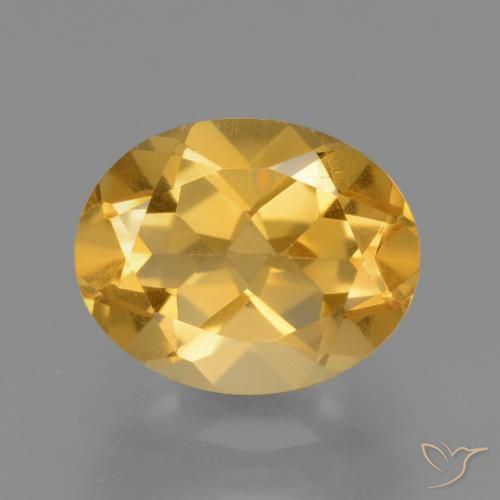2.47ct Natürlicher gold-orange Citrin, Oval, VVS-VS