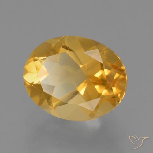 9,17 ctw natürlicher gold-orange Citrin, Oval, VVS-VS