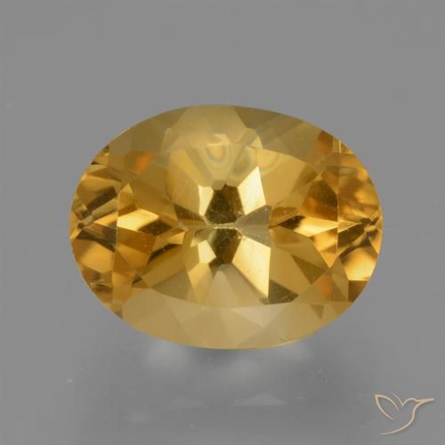 2.88ct Natürlicher Tiefes Goldorange Citrin, Oval, VVS-VS