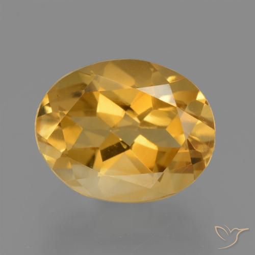 2.74ct Natürlicher Tiefes Goldorange Citrin, Oval, VVS
