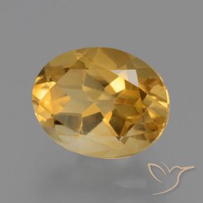 9,17 ctw natürlicher Tiefes Goldorange Citrin, Oval, VVS