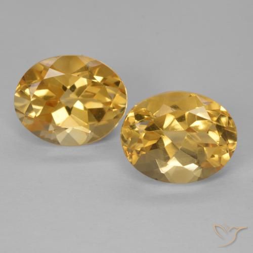 5.78ctw Natürlicher Tiefes Goldorange Citrin, Oval, VVS