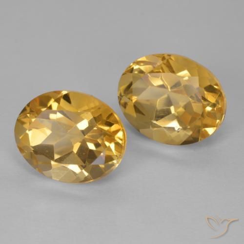 5.78 ct natürliche Tiefes Goldorange Citrin-Edelsteine, Oval, VVS