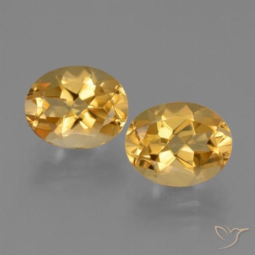 5.10ctw Natürlicher gold-orange Citrin, Oval, VVS