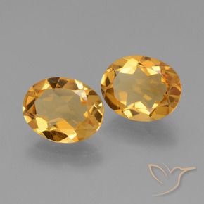 4.31 ct natürliche Tiefes Goldorange Citrin-Edelsteine, Oval, VVS-VS