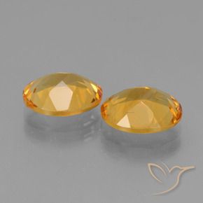 4.31 ct natürliche Tiefes Goldorange Citrin-Edelsteine, Oval, VVS-VS