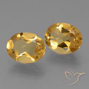 4.20 ct natürliche Tiefes Goldorange Citrin-Edelsteine, Oval, VVS-VS
