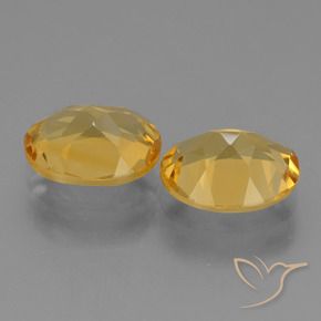 4.20 ct natürliche Tiefes Goldorange Citrin-Edelsteine, Oval, VVS-VS