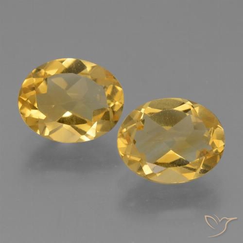 4.42ctw Natürlicher Mittel-Dunkelgold Citrin, Oval, VVS-VS