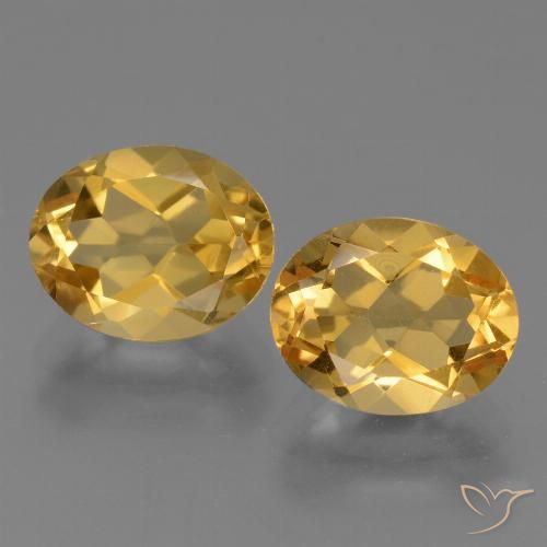 5.15ctw Natürlicher Mittel-Dunkelgold Citrin, Oval, VVS-VS