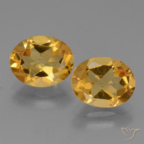 4.40ctw Natürlicher Dunkelgolden Citrin, Oval, VVS