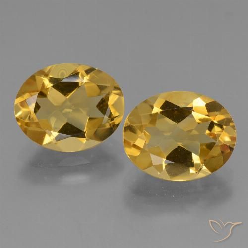 4.56ctw Natürlicher Tiefes Goldorange Citrin, Oval, VVS
