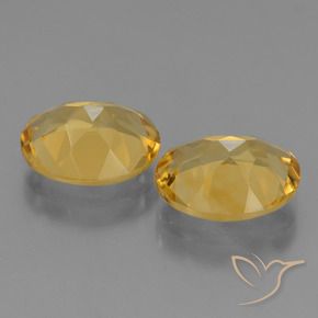 4.56 ct natürliche Tiefes Goldorange Citrin-Edelsteine, Oval, VVS