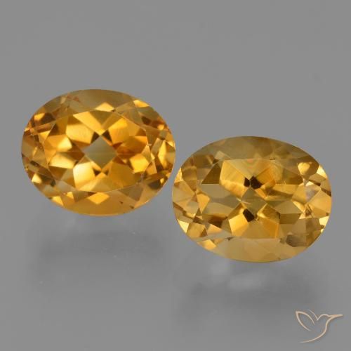5.78ctw Natürlicher Dunkelgolden Citrin, Oval, VVS-VS