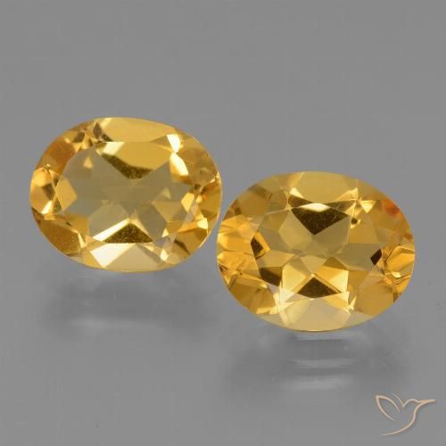 4.37ctw Natürlicher Mittelgold Citrin, Oval, VVS-VS