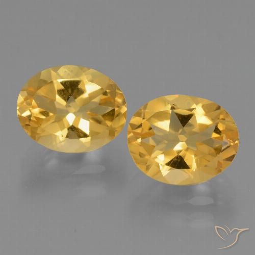 4.91ctw Natürlicher gold-orange Citrin, Oval, VVS-VS