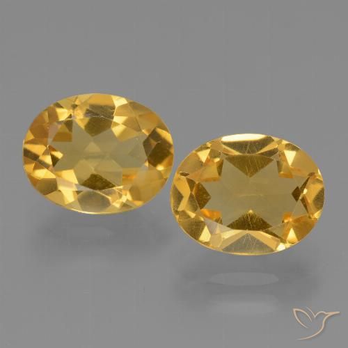 4.85ctw Natürlicher Tiefes Goldorange Citrin, Oval, VVS-VS