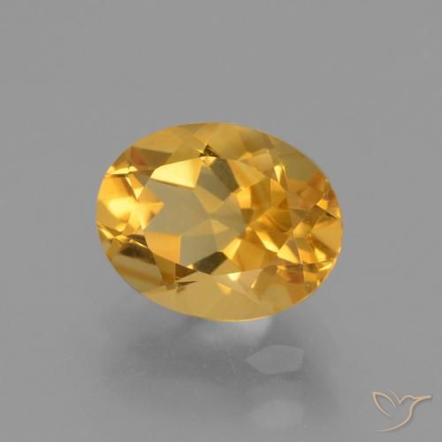 9,17 ctw natürlicher Tiefes Goldorange Citrin, Oval, VVS