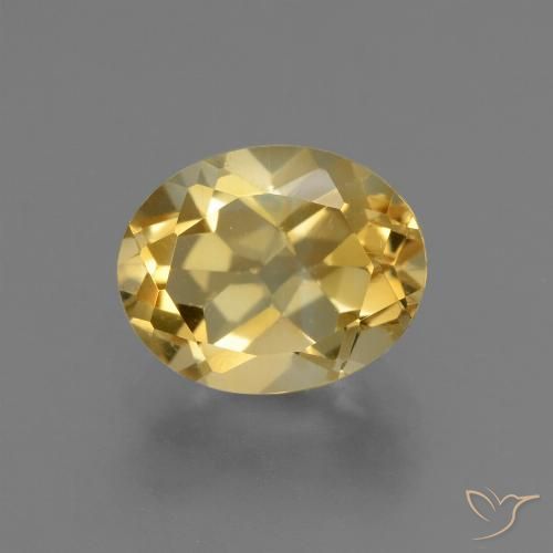 2.57ct Natürlicher Mittelhelles Gold Citrin, Oval, VS
