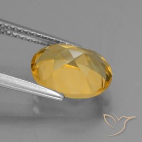 9,17 ctw natürlicher Tiefes Goldorange Citrin, Oval, VVS-VS