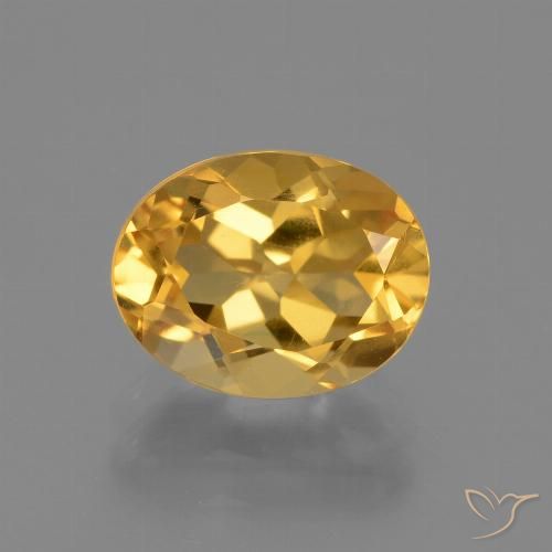 2.44ct Natürlicher Tiefes Goldorange Citrin, Oval, VVS