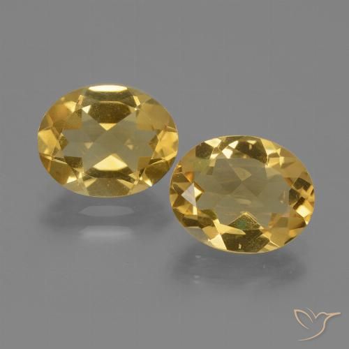 4.19ctw Natürlicher Tiefes Gold Citrin, Oval, VVS-VS