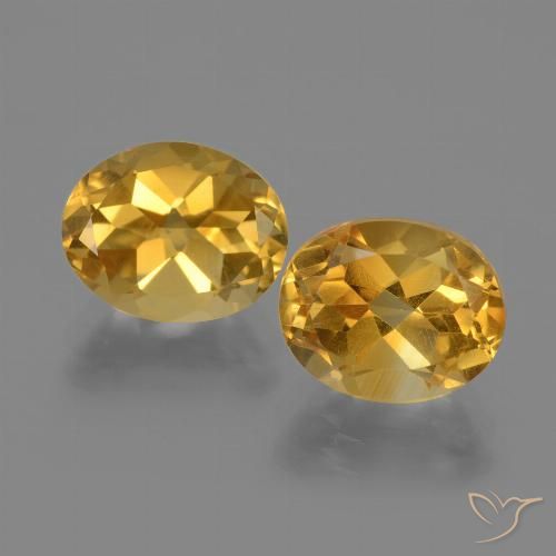 5.00ctw Natürlicher Dunkelgolden Citrin, Oval, VVS-VS