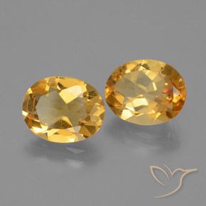 3.85 ct natürliche Dunkelorange-Gold Citrin-Edelsteine, Oval, VVS-VS