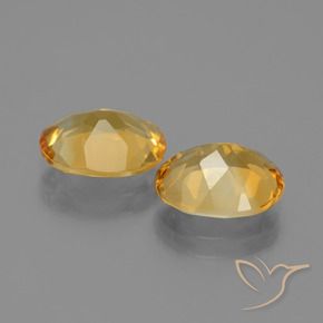 3.85 ct natürliche Dunkelorange-Gold Citrin-Edelsteine, Oval, VVS-VS