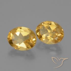 4.44 ct natürliche Tiefes Goldorange Citrin-Edelsteine, Oval, VVS-VS