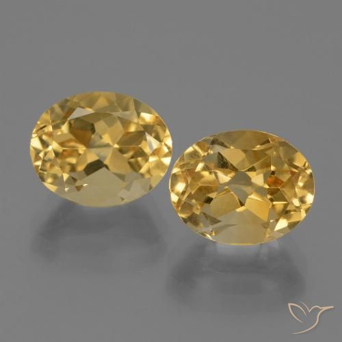 5.89ctw Natürlicher Tiefes Goldorange Citrin, Oval, VVS
