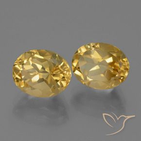 5.89 ct natürliche Tiefes Goldorange Citrin-Edelsteine, Oval, VVS