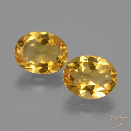 4.28ctw Natürlicher Dunkelgolden Citrin, Oval, VVS-VS