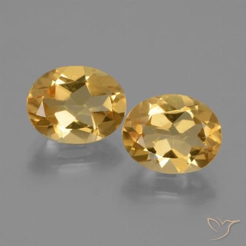 4.03ctw Natürlicher Mittel-Dunkelgold Citrin, Oval, VVS-VS
