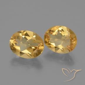 4.03 ct natürliche Mittel-Dunkelgold Citrin-Edelsteine, Oval, VVS-VS