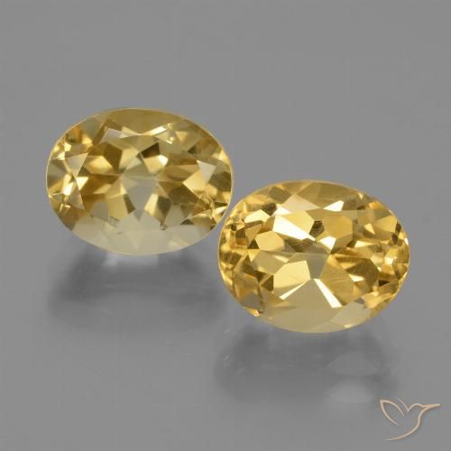 5.59ctw Natürlicher Tiefes Goldorange Citrin, Oval, VVS