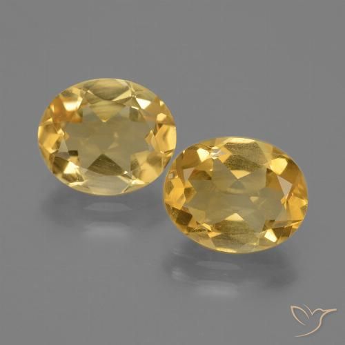 4.09ctw Natürlicher Mittel-Dunkelgold Citrin, Oval, VVS-VS