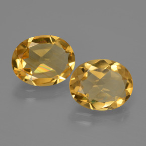 4,05 ct natürliche goldener Citrin-Edelsteine, Oval Schliff, VVS-VS
