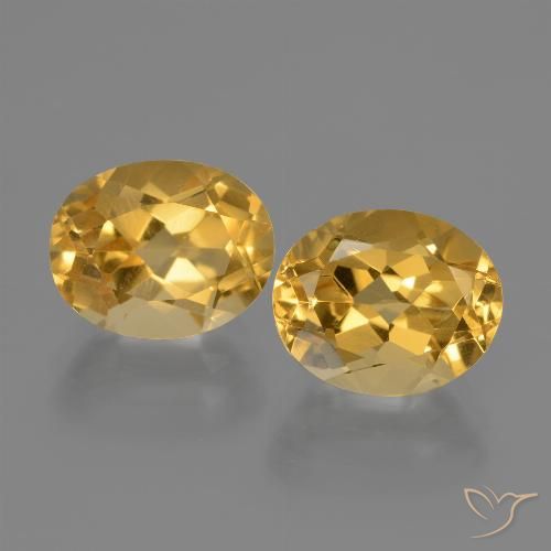 5.34ctw Natürlicher Mittel-Dunkelgold Citrin, Oval, VVS-VS