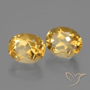 5.34 ct natürliche Mittel-Dunkelgold Citrin-Edelsteine, Oval, VVS-VS