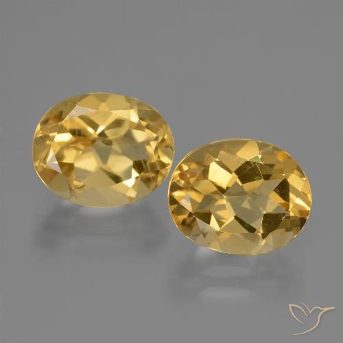 5.06ctw Natürlicher Mittel-Dunkelgold Citrin, Oval, VS