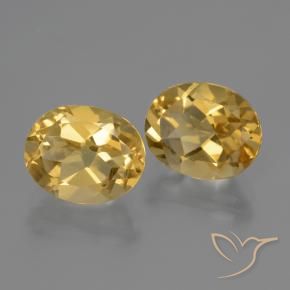 5.06 ct natürliche Mittel-Dunkelgold Citrin-Edelsteine, Oval, VS