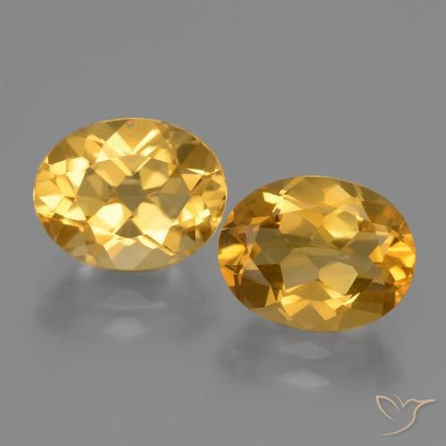 4.89ctw Natürlicher Dunkelgolden Citrin, Oval, VVS-VS
